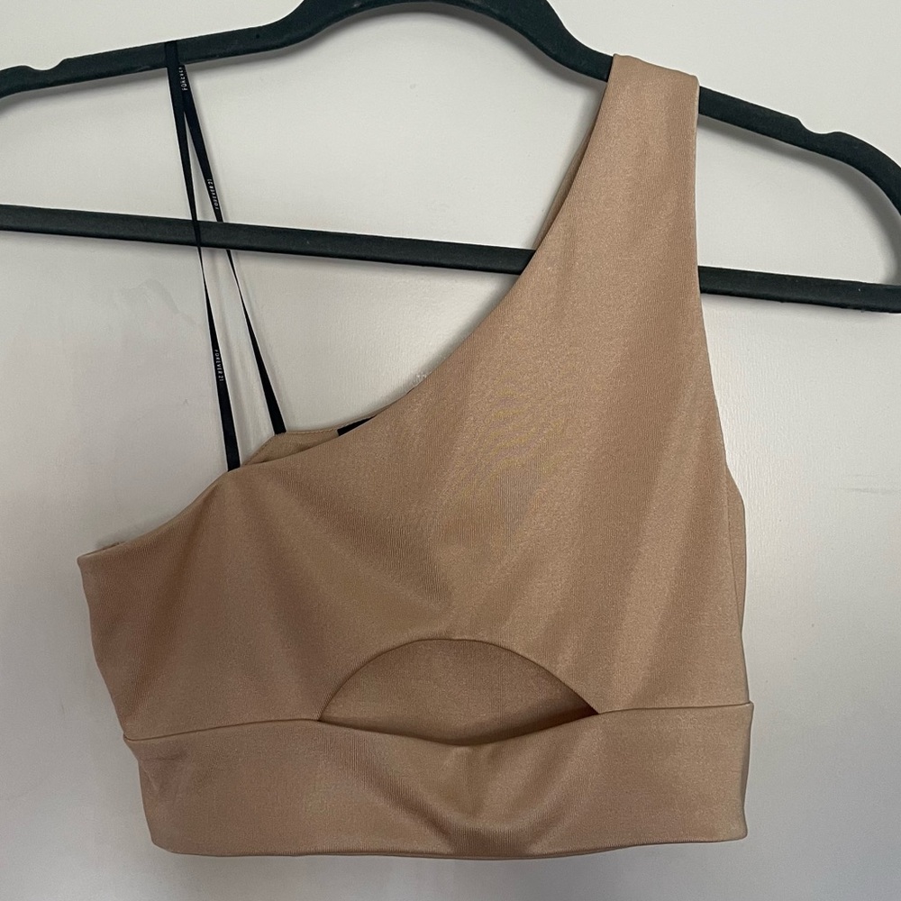 nude crop top